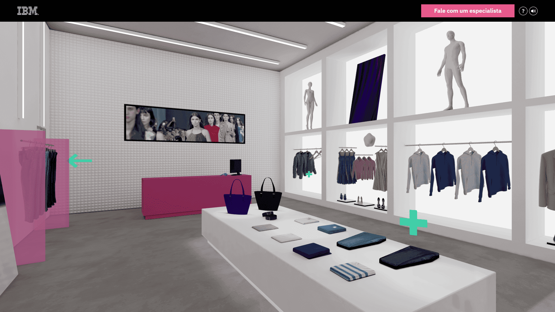 Loja de roupas em 3D que pode ser explorada virtualmente